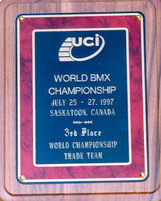 1997, 3rd place trophy for WEBCO Mentos