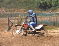 02 GD on the 250cc Honda of Pieter Does riding at the Neeroeteren track in Belgium 2007