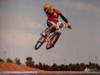 1980 Nico Does in action at the Waalre BMX track