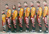 Team WEBCO 1998 - Mentos Europe FLTR Kevin Peter Marlies Michal Mark Anthony Rob and Pieter