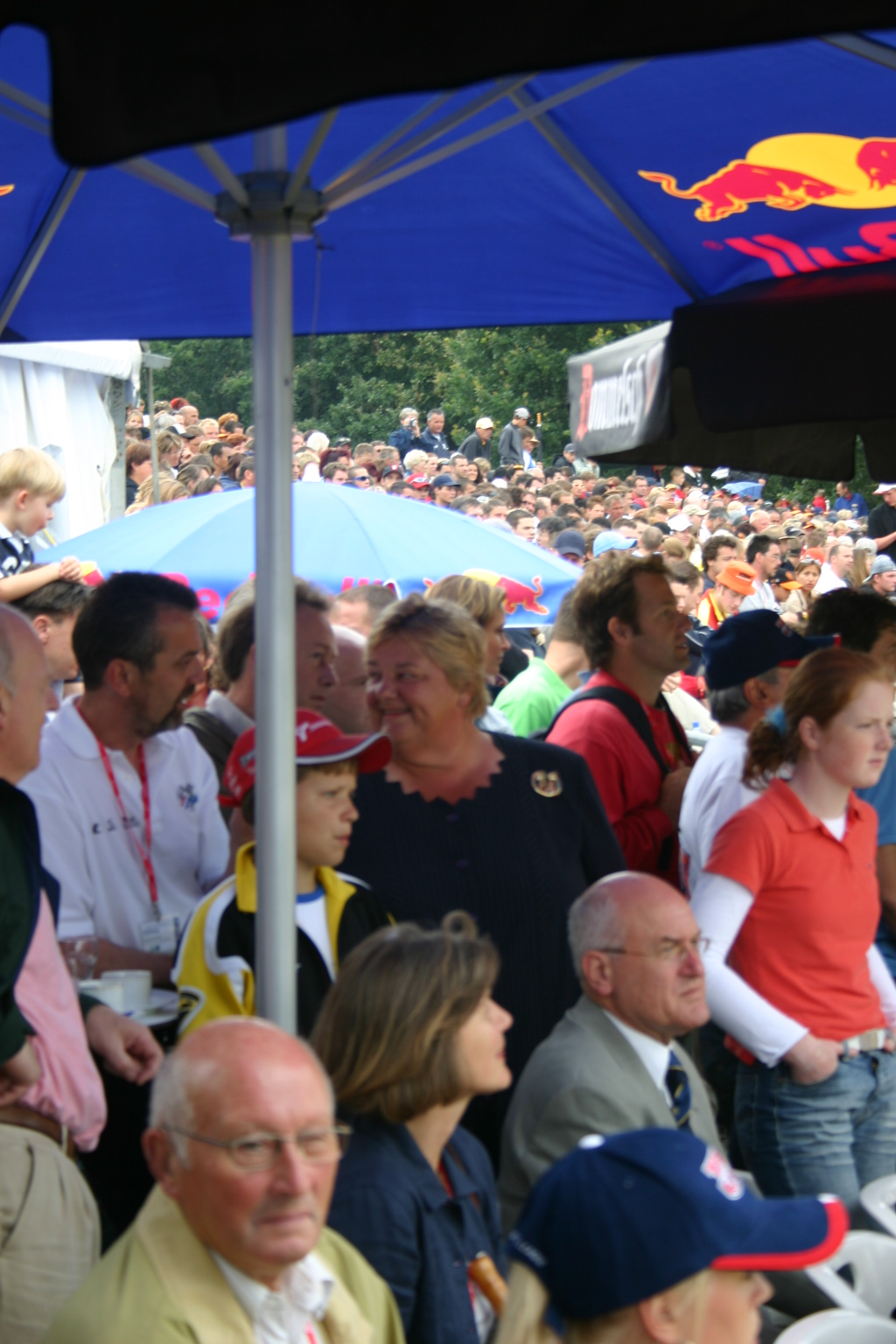 Mrs. ERica Terpstra, Chairman of the Dutch Olympic Committee, in the middle of the crowd 