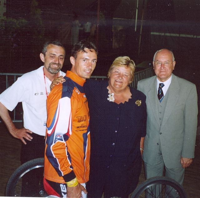 Pieter Does and Erica Terpstra Chairman of the National Olympic Committee of Holland