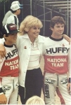 1983 Worlds Slagharen:Carlos (with cap) with his friend Erik Dukino and a HUFFY USA-representative 