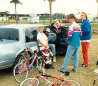 19 back on the track Bill Prince of GET O Wear visited us Fltr locals Bill Prince and Scott Smith with Nico Does NED